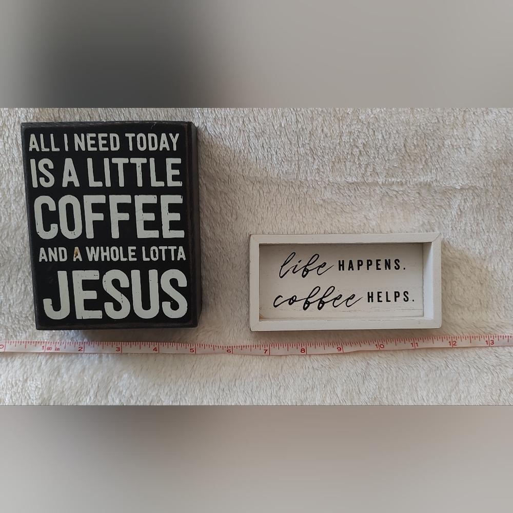 Black and White Coffee Bar Decor Set